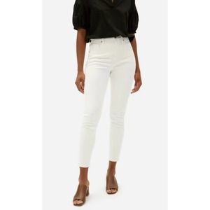 Everlane High Rise White Skinny Ankle Jeans | Size 30